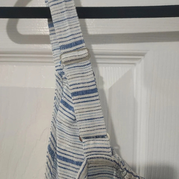 Lane Bryant Blue & White Striped Linen Blend Tank Top in Size 24 - Picture 8 of 11